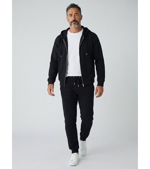 ENOS Casual Oversized Trainingspak Heren - Nette Tweedelige Set - Joggingpak Heren Volwassenen - 5853 - Zwart