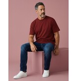 True Rise Oversized T shirt Heren  - Effen T shirt Heren  Blanco - MD6530 - Bordeaux