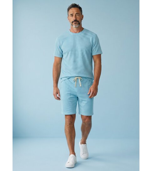 ENOS Zomer Set Heren - Ribbed  Oversized - Two Piece Setje - Twinset - Co ord Set - 918 - Turquoise