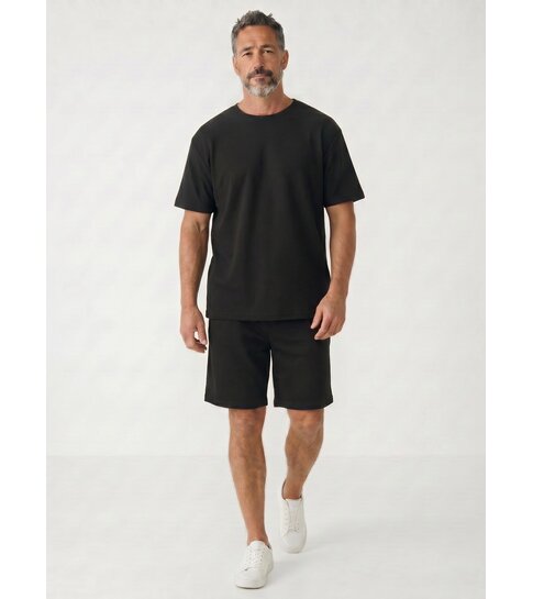 ENOS Zomerset Heren - Ribbed  Oversized - Two Piece Setje - Twinset - Co ord Set - 918 - Zwart