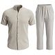Zomerset Heren - Zomerbroek Heren - Shirt en Lange Broek  - Twinsets - C211 - Grijs