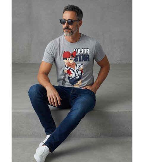 Local Fanatic Major Star - T-shirt - Grijs