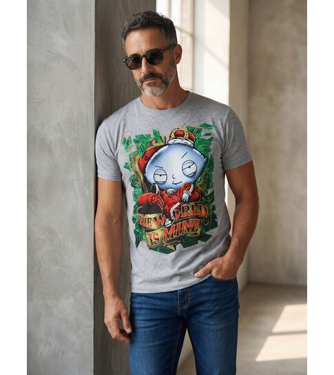 Local Fanatic Rich Stewie - T-shirt - Grijs