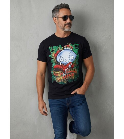 Local Fanatic Rich Stewie - T-shirt - Zwart