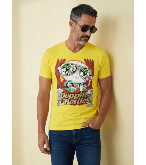 Local Fanatic Poppin Stewie - T-shirt - Geel