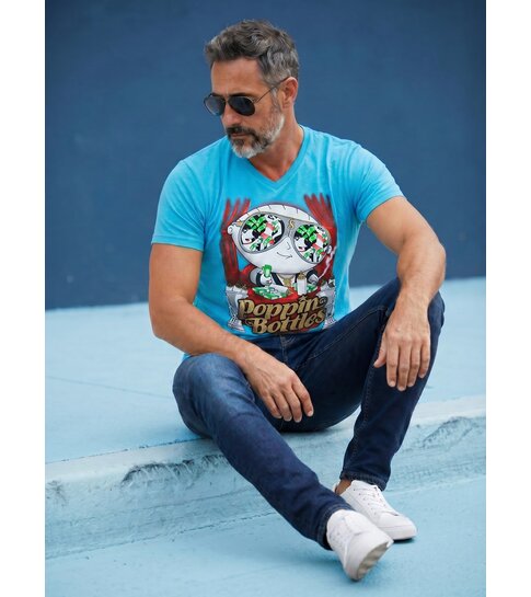 Local Fanatic Poppin Stewie - T-shirt - Blauw
