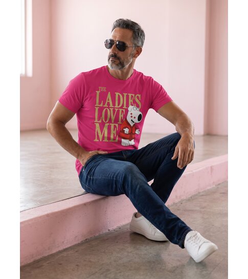 Local Fanatic T-shirt - The Ladies Love Me Print - Roze