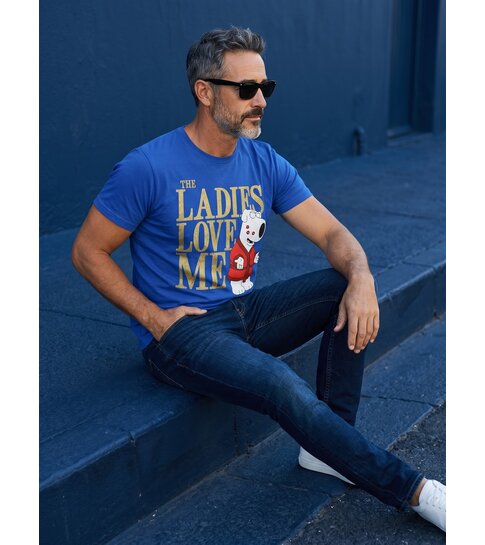 Local Fanatic T-shirt - The Ladies Love Me Print - Blauw