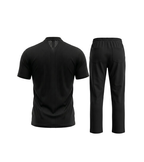 ENOS Zomerset Heren - Zomerbroek Heren - Shirt en Lange Broek  - Twinsets - C211 -Zwart