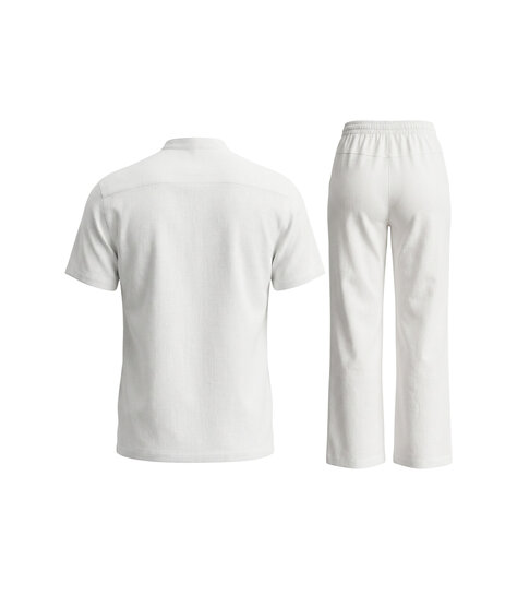 ENOS Zomerset Heren - Zomerbroek Heren - Shirt en Lange Broek  - Twinsets - C211 - Wit
