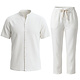 Zomerset Heren - Zomerbroek Heren - Shirt en Lange Broek  - Twinsets - C211 - Wit