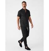 ENOS Zomerset Heren - Zomerbroek Heren - Shirt en Lange Broek  - Twinsets - C211 -Zwart