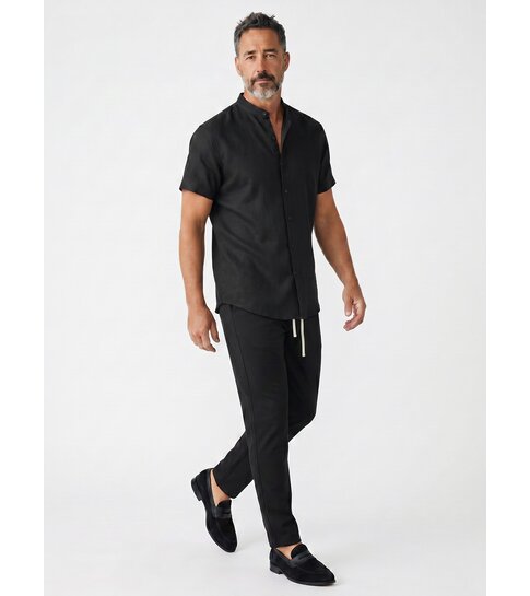 ENOS Zomerset Heren - Zomerbroek Heren - Shirt en Lange Broek  - Twinsets - C211 -Zwart