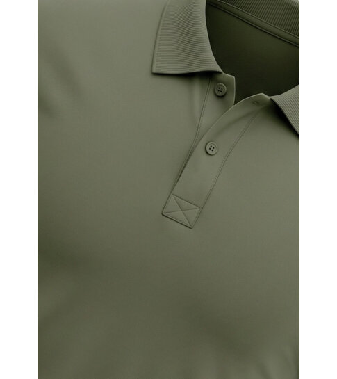 True Rise Polo Heren - Poloshirts Heren Korte Mouw - Herenpolo - Slim Fit - A150-33 - Olijfgroen