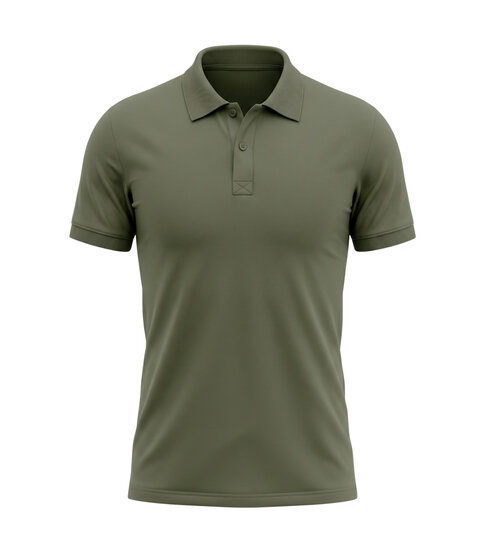 True Rise Polo Heren - Poloshirts Heren Korte Mouw - Herenpolo - Slim Fit - A150-33 - Olijfgroen
