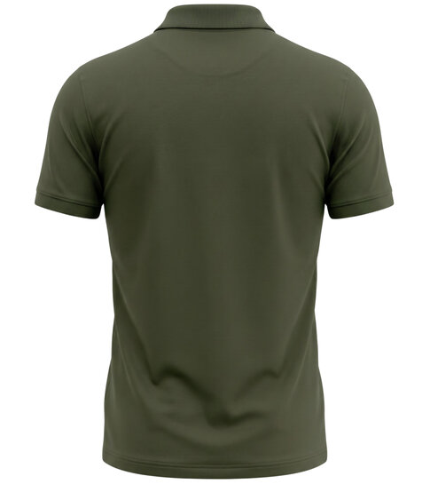 True Rise Polo Heren - Poloshirts Heren Korte Mouw - Herenpolo - Slim Fit - A150-33 - Olijfgroen