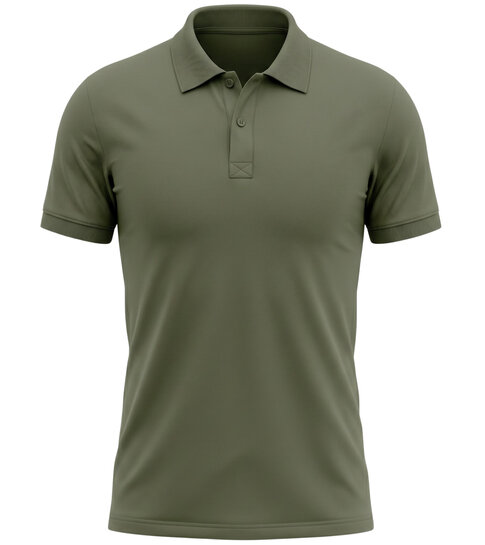True Rise Polo Heren - Poloshirts Heren Korte Mouw - Herenpolo - Slim Fit - A150-33 - Olijfgroen