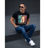 Local Fanatic T-shirt - Scarface Money Power Respect Print - Zwart