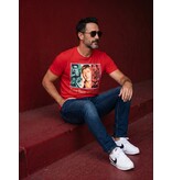 Local Fanatic T-shirt - Scarface Money Power Respect Print - Rood