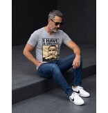 Local Fanatic T-shirt - Martin Luther King I Have A Dream Print - Grijs