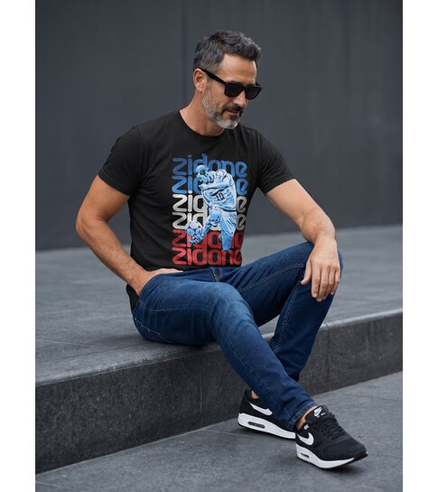 Local Fanatic T-shirt - Zidane Print - Zwart