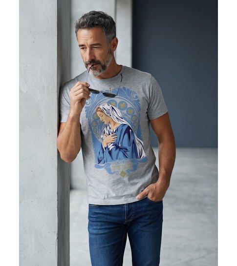 Local Fanatic T-shirt - Holy Mary - Grijs