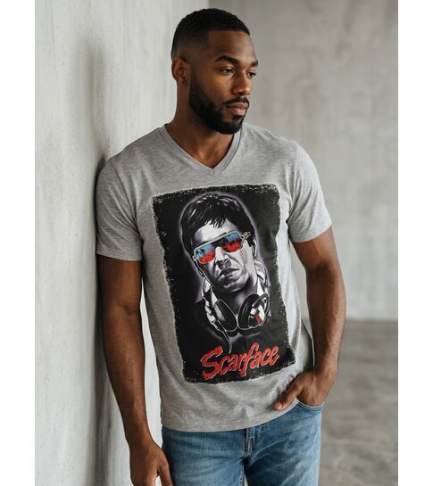 Local Fanatic T-shirt - Scarface - Grijs