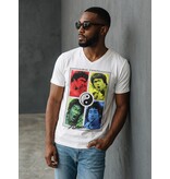 Local Fanatic Bruce Lee Ying Yang - T-shirt - Wit