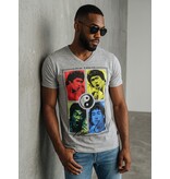 Local Fanatic Bruce Lee Ying Yang - T-shirt - Grijs