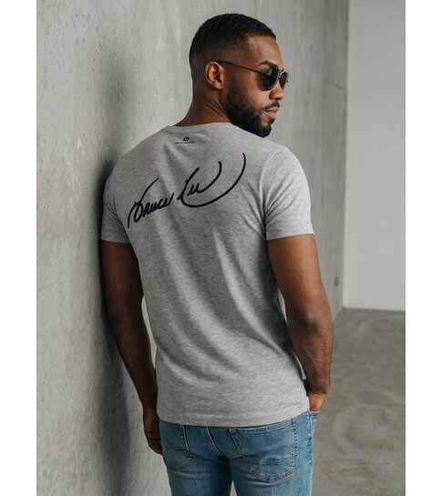Local Fanatic Bruce Lee Ying Yang - T-shirt - Grijs