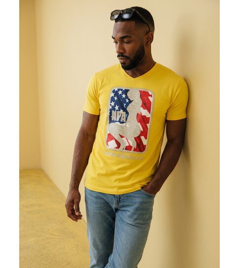 Local Fanatic T-shirt - NPA Print - Geel