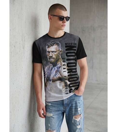 Local Fanatic Conor Notorious Fighter - Digital T-shirt - Zwart