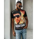 Local Fanatic Tony Montana - Digital Rhinestone T-shirt - Zwart