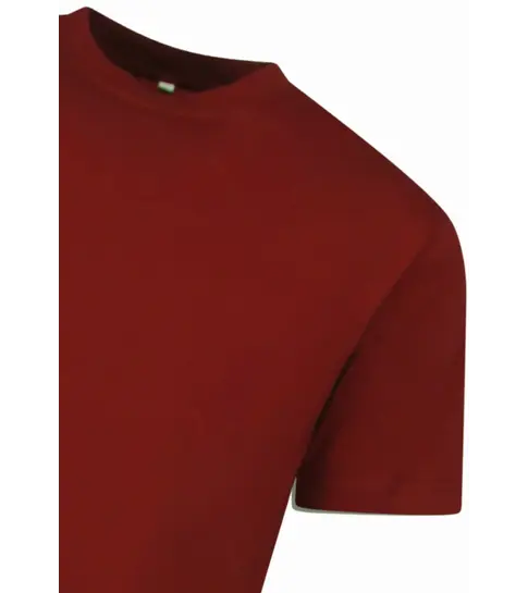 True Rise Oversized T shirt Heren  - Effen T shirt Heren  Blanco - MD6530 - Bordeaux