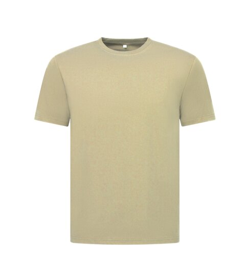 True Rise Oversized T shirt Heren  - Effen T shirt Heren  Blanco - MD6530 - Licht Bruin