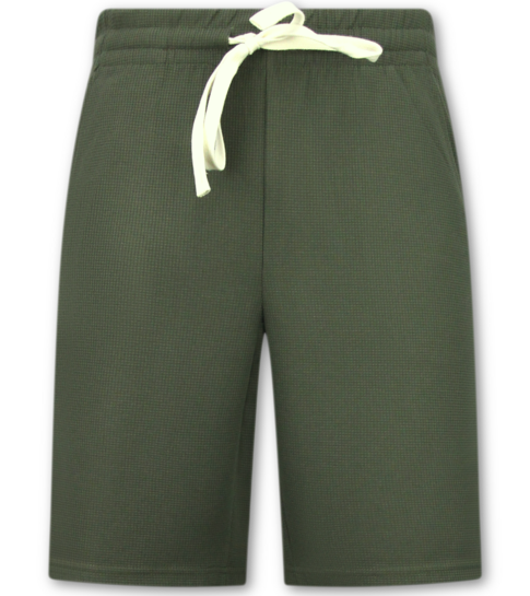 ENOS Oversized  Shirt met Korte Shorts - Zomerset Heren - Two Piece Setje - Co ord Set - 918 - Army Groen