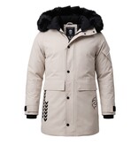 Enos Parka Jas Heren – Met Faux Bontkraag – Beige