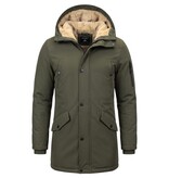 Enos Heren Winterjas Parka met Capuchon - 7105 - Groen