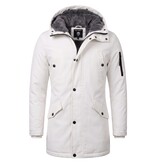 Enos Witte Winterjas Heren Parka - 7105
