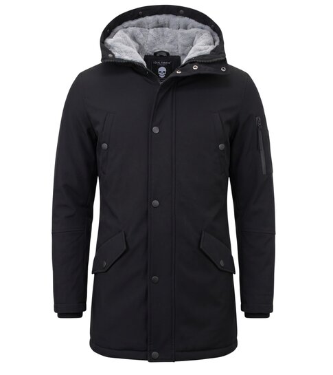 Enos Zwarte Winterjas Heren - 7105