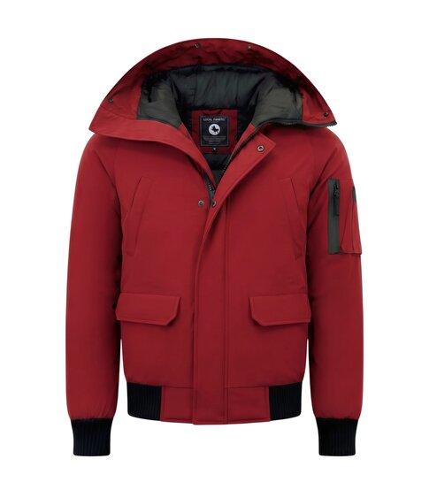 Enos  Korte Model Heren Winterjas - 8821 - Rood