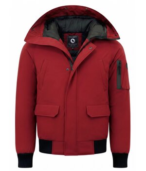 Enos Korte Model Heren Winterjas - 8821 - Rood
