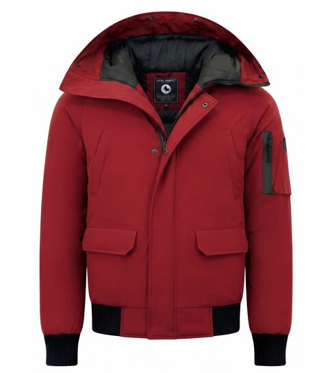 Enos  Korte Model Heren Winterjas - 8821 - Rood