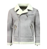 TONY BACKER Imitatie Bontjas - Lammy Coat - Grijs