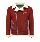 TONY BACKER Imitatie Bontjas - Lammy Coat - Rood