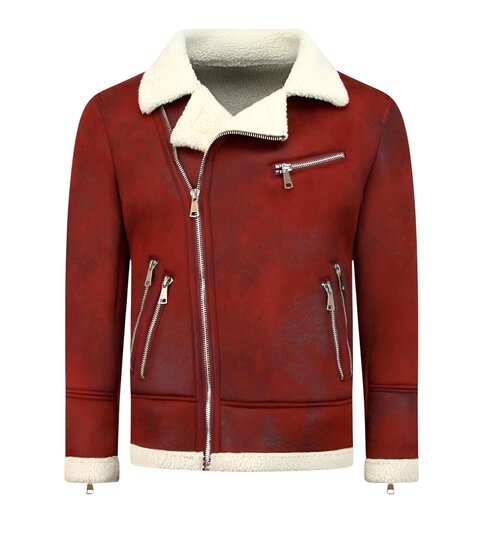 TONY BACKER Imitatie Bontjas - Lammy Coat - Rood