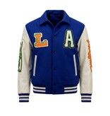 ENOS Geborduurde Retro College Jackets Oversized  - 851 - Blauw