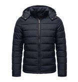 Enos Heren Jack met Capuchon - Slim Fit - Tussenjas Heren - 8210 - Blauw