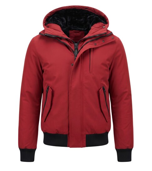 Enos Gewatteerde Korte Jas Heren - 7015 - Rood