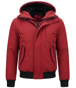 Enos Gewatteerde Korte Jas Heren - 7015 - Rood